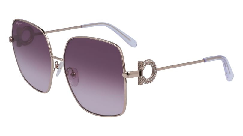 0886895466448 - Damen SF243SR 691 Sonnenbrillen Metall Gold Violett Quadratisch Normal Schattiert