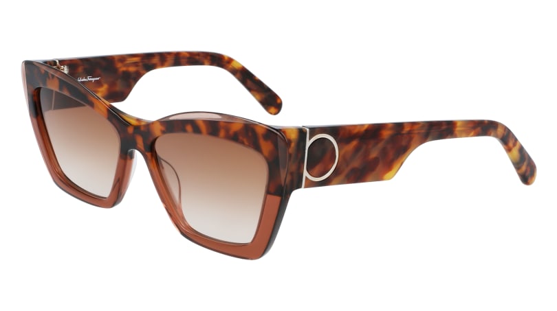 0886895466691 - Damen SF994S 222 Sonnenbrillen Plastik Havanna Braun Quadratisch  Schattiert
