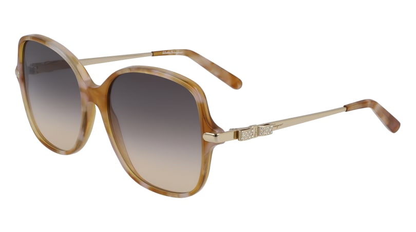 0886895466790 - Damen SF990SR 218 Sonnenbrillen Acetat Havanna Grau Quadratisch  Schattiert