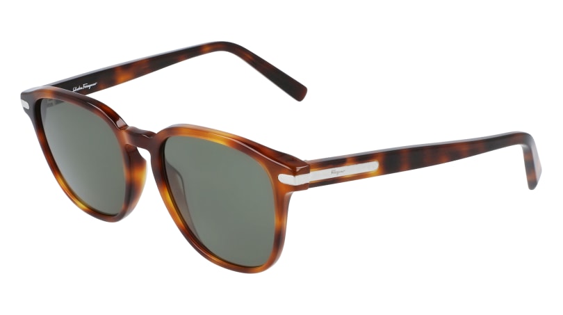 0886895467087 - Herren SF993S 214 Sonnenbrillen Acetat Havanna Grün Quadratisch