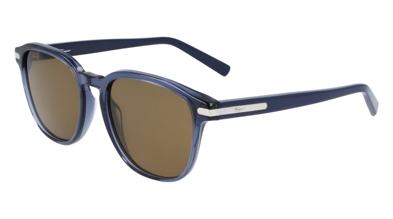 0886895467094 - Herren SF993S 414 Sonnenbrillen Acetat Blau Braun Quadratisch
