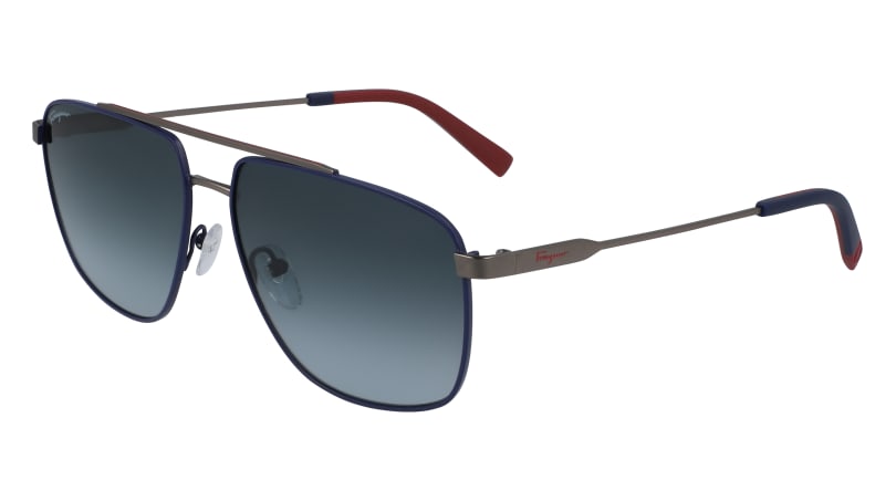 0886895467216 - Herren SF239S 071 Sonnenbrillen Metall Blau Blau Quadratisch Normal Schattiert