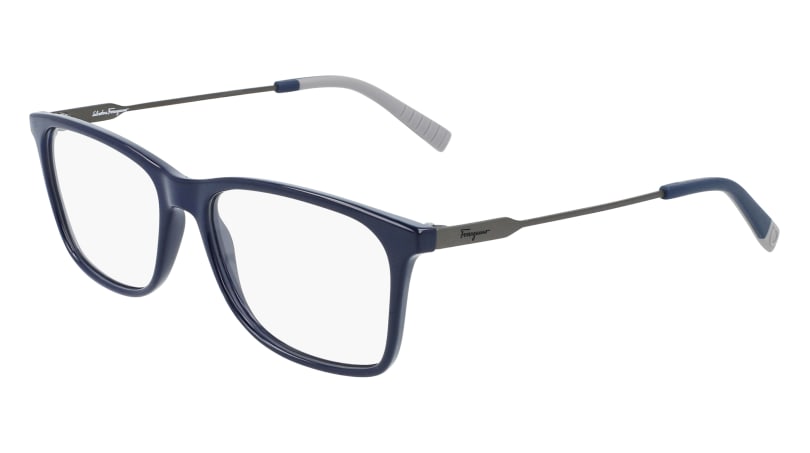 0886895469753 - Herren SF2876 439 Optische Fassungen Plastik Blau  Quadratisch