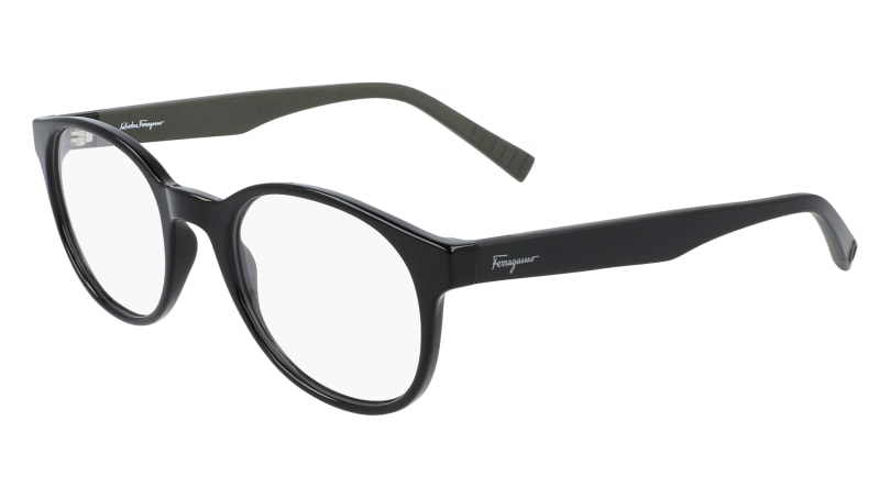 0886895469982 - Herren SF2879 001 Optische Fassungen Acetat Schwarz  Rund