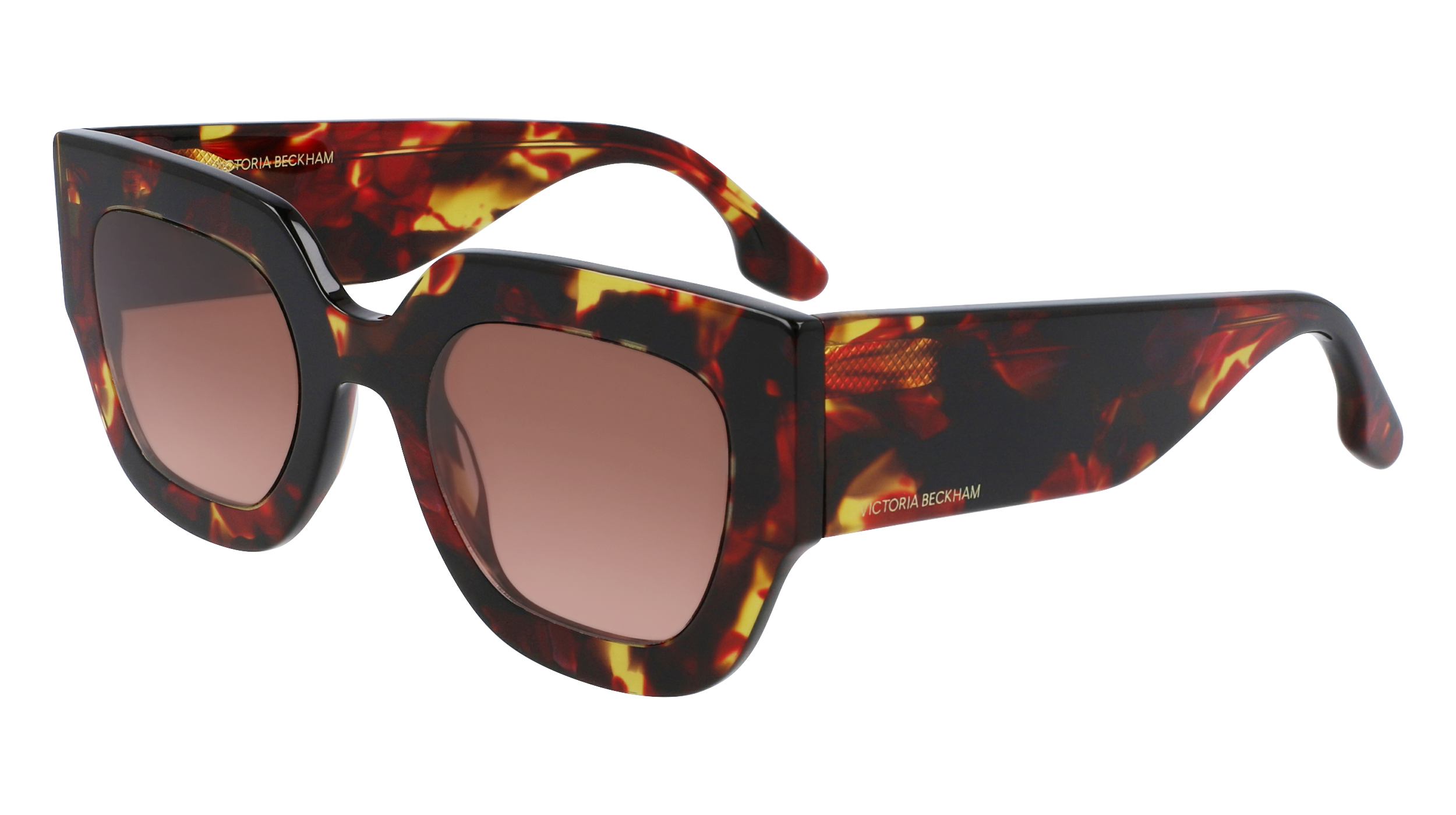 0886895471947 - Damen VB606S 609 Sonnenbrillen Acetat Havanna Rot Quadratisch Normal Photochromatisch