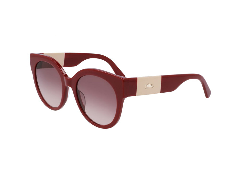 0886895477239 - LONGCHAMP Damen LO673S 604 Sonnenbrillen Plastik Bordeaux Rot Rund  Schattiert