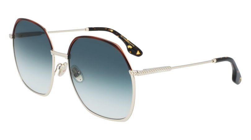 0886895488570 - Damen VB206S 712 Sonnenbrillen Metall Gold Blau Rund Schattiert 0886895488570 - Damen VB206S 712 Sonnenbrillen Metall Gold Blau Rund Schattiert