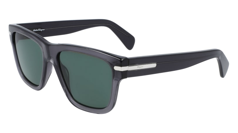 0886895488778 - Herren SF1014S 057 Sonnenbrillen Acetat Grau Grün Quadratisch