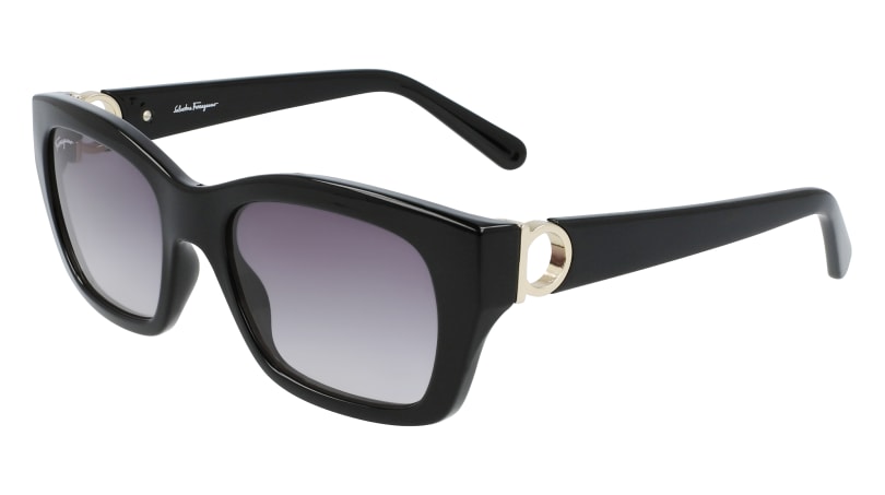 0886895491594 - Damen SF1012S 001 Sonnenbrillen Acetat Schwarz Grau Quadratisch  Schattiert