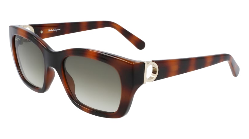 0886895491808 - Damen SF1012S 214 Sonnenbrillen Acetat Havanna Grau Quadratisch  Schattiert