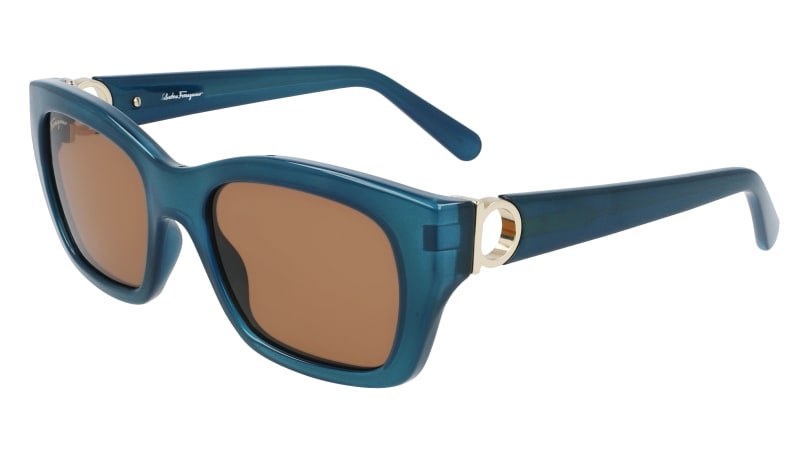 0886895491822 - Damen SF1012S 414 Sonnenbrillen Acetat Blau Braun Quadratisch