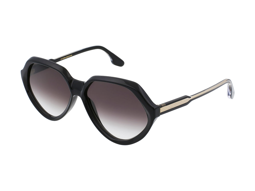 0886895498807 - Damen VB624S 001 Sonnenbrillen Acetat Schwarz Grau Pilot  Schattiert