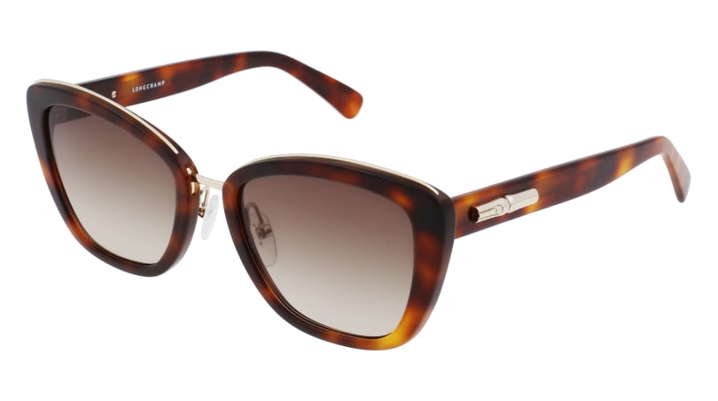 0886895501033 - LONGCHAMP Damen LO687S 214 Sonnenbrillen Plastik Havanna Braun Cat Eye Schattiert 0886895501033 - LONGCHAMP Damen LO687S 214 Sonnenbrillen Plastik Havanna Braun Cat Eye Schattiert