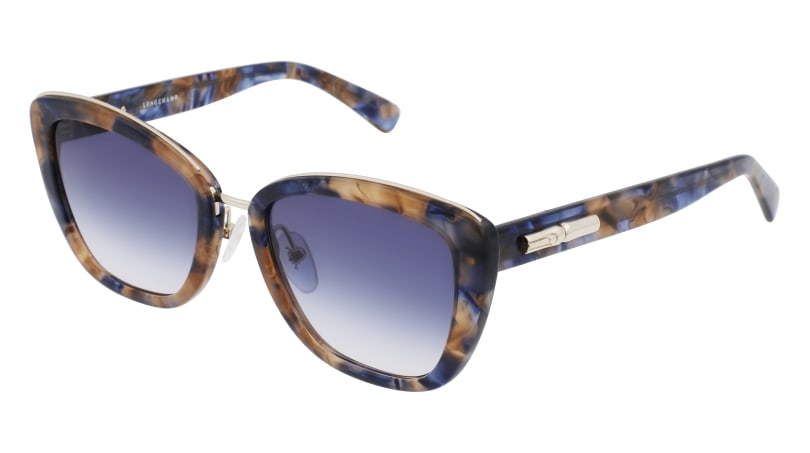 0886895501040 - LONGCHAMP Damen LO687S 433 Sonnenbrillen Plastik Blau Blau Cat Eye Schattiert 0886895501040 - LONGCHAMP Damen LO687S 433 Sonnenbrillen Plastik Blau Blau Cat Eye Schattiert