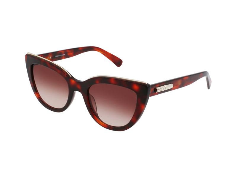 0886895501071 - LONGCHAMP Damen LO686S 518 Sonnenbrillen Plastik Havanna Rot Rot Cat Eye  Schattiert