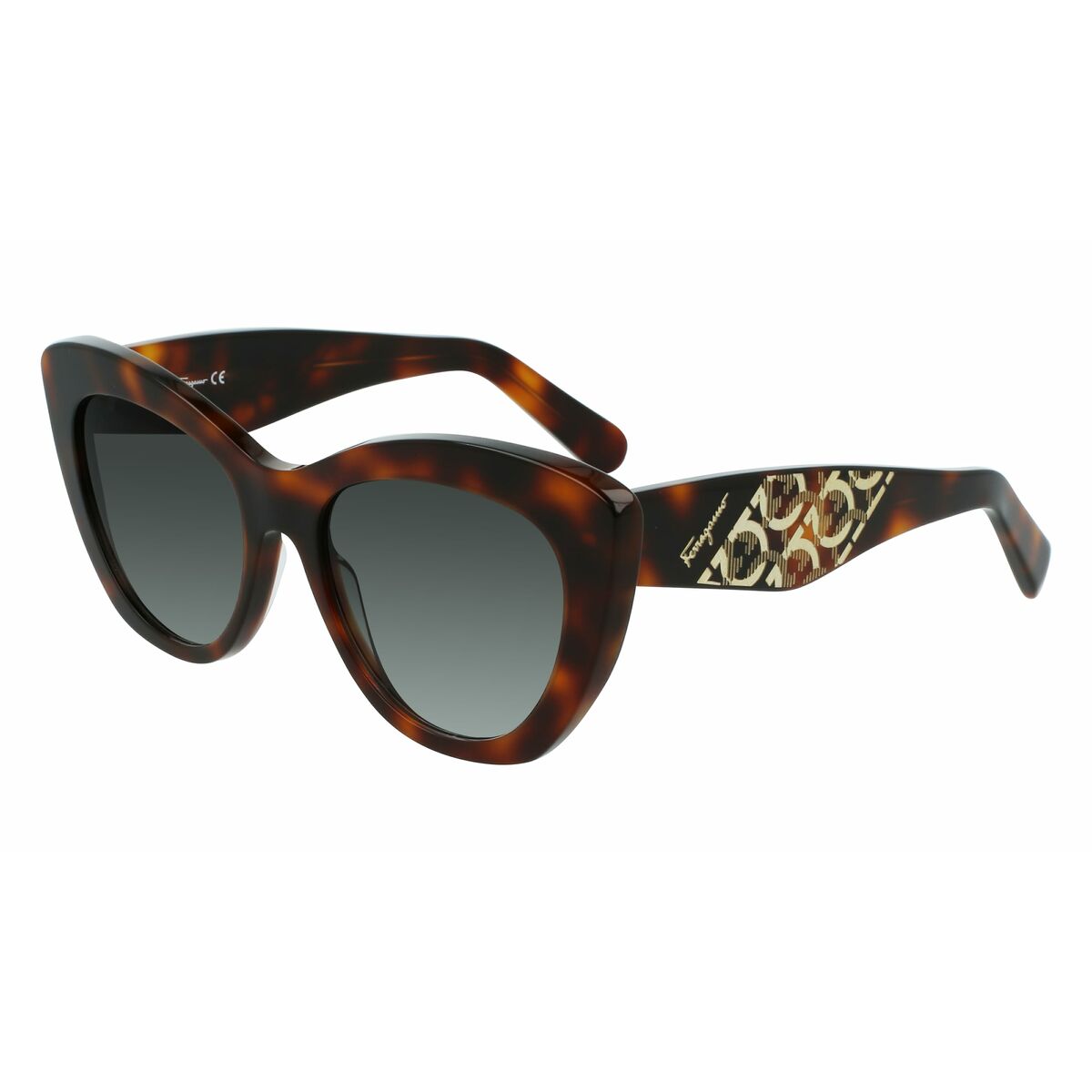 0886895511186 - Damen SF1022S 214 Sonnenbrillen Acetat Havanna Grau Cat Eye  Schattiert