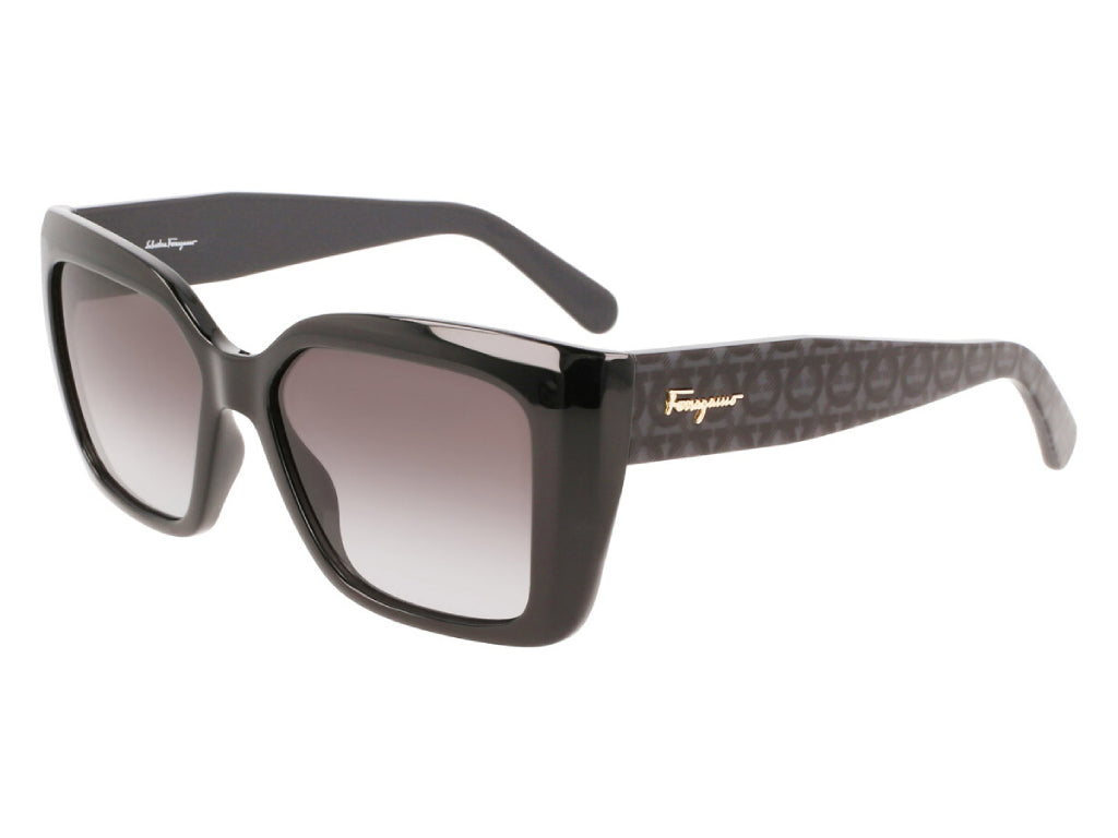 0886895523547 - Damen SF1042S 001 Sonnenbrillen Plastik Schwarz Grau Quadratisch  Schattiert