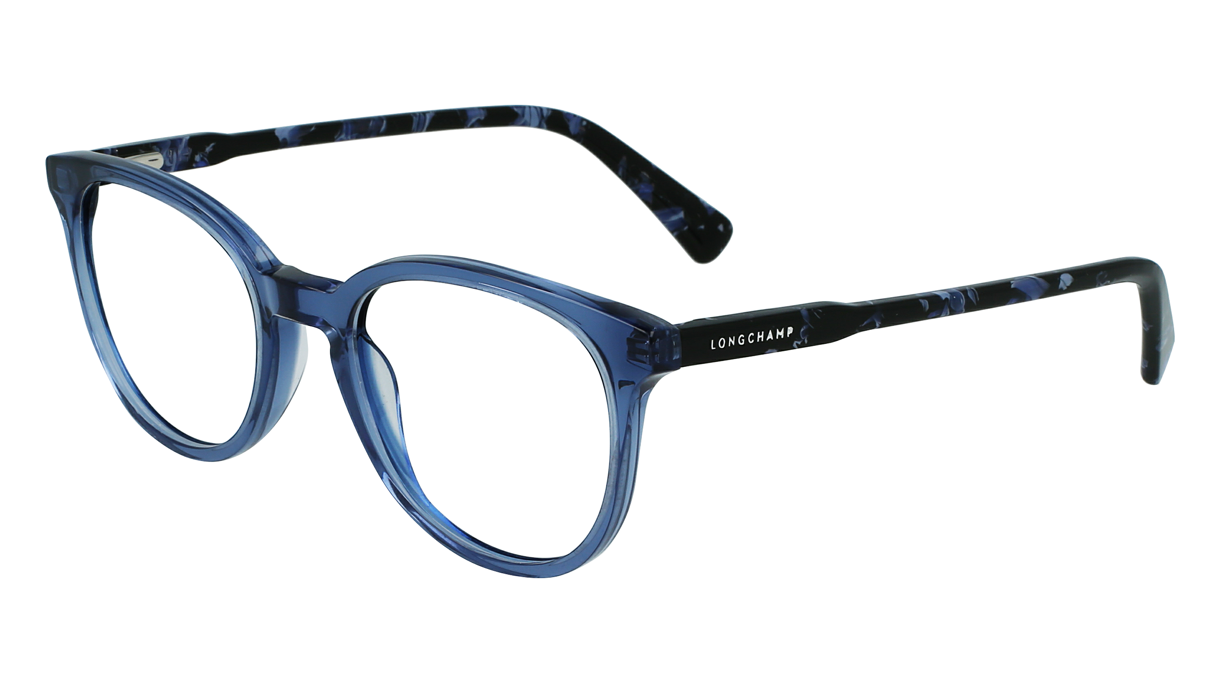0886895524438 - LONGCHAMP Damen LONGCHAMP LO2608 424 Optische Fassungen Acetat Blau  Quadratisch Normal Photochromatisch