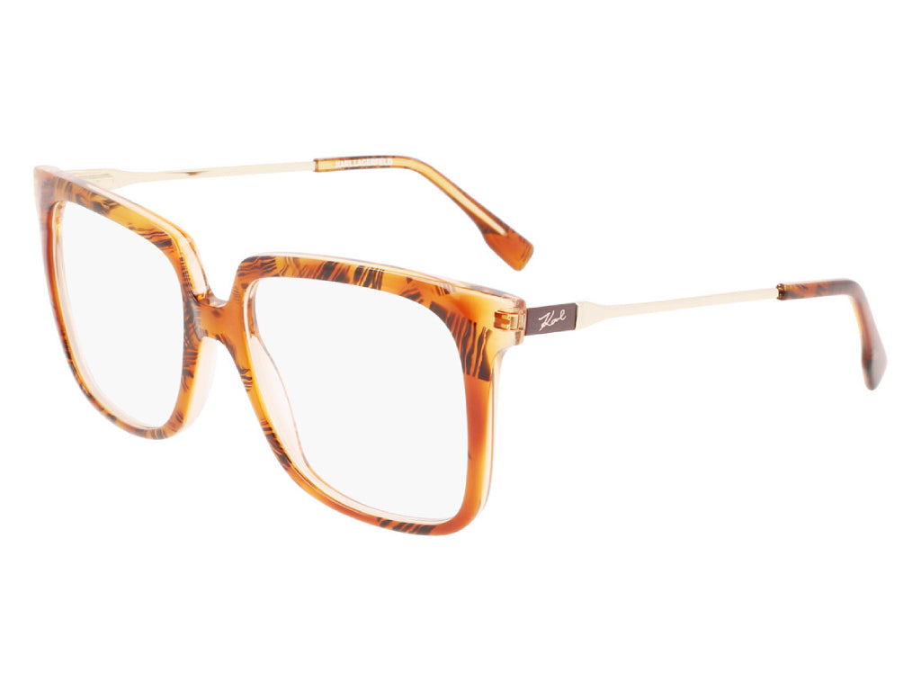 0886895537100 - Damen KL6077 805 Optische Fassungen Plastik Orange Gelb  Quadratisch