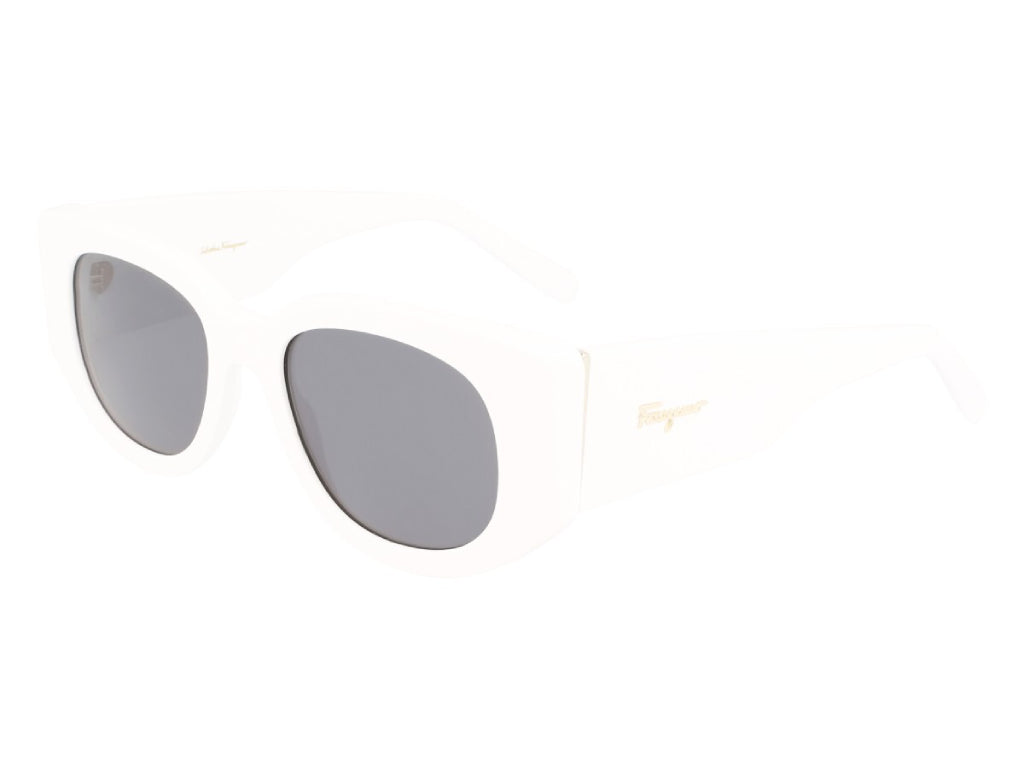 0886895537445 - Damen SF1053S 101 Sonnenbrillen Plastik Weiß Grau Rund