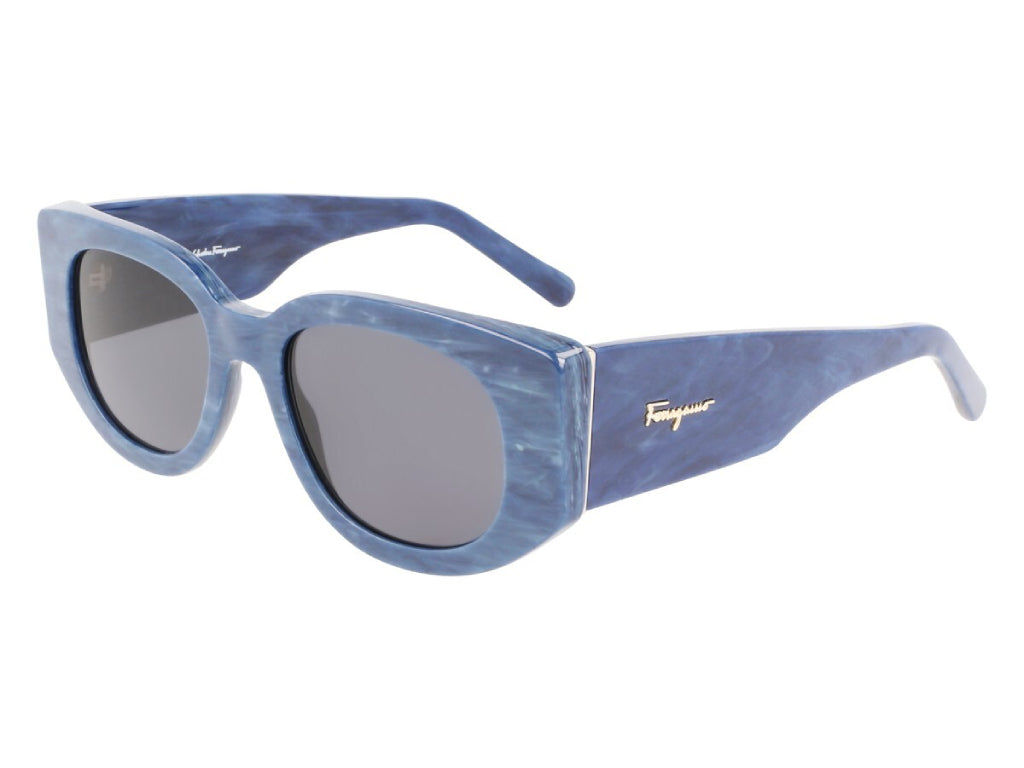 0886895537452 - Damen SF1053S 429 Sonnenbrillen Plastik Blau Grau Rund