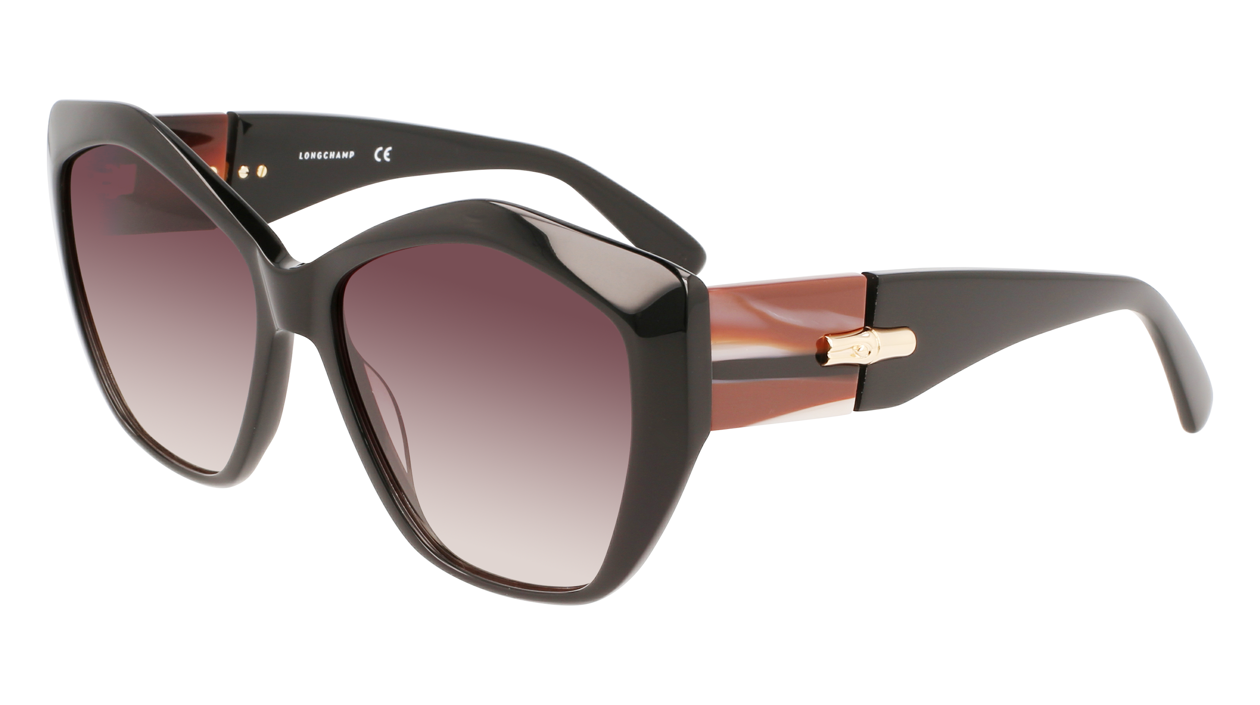 0886895542531 - LONGCHAMP Damen LO712S 001 Sonnenbrillen Acetat Schwarz Braun Geometrisch Normal Photochromatisch 0886895542531 - LONGCHAMP Damen LO712S 001 Sonnenbrillen Acetat Schwarz Braun Geometrisch Normal Photochromatisch