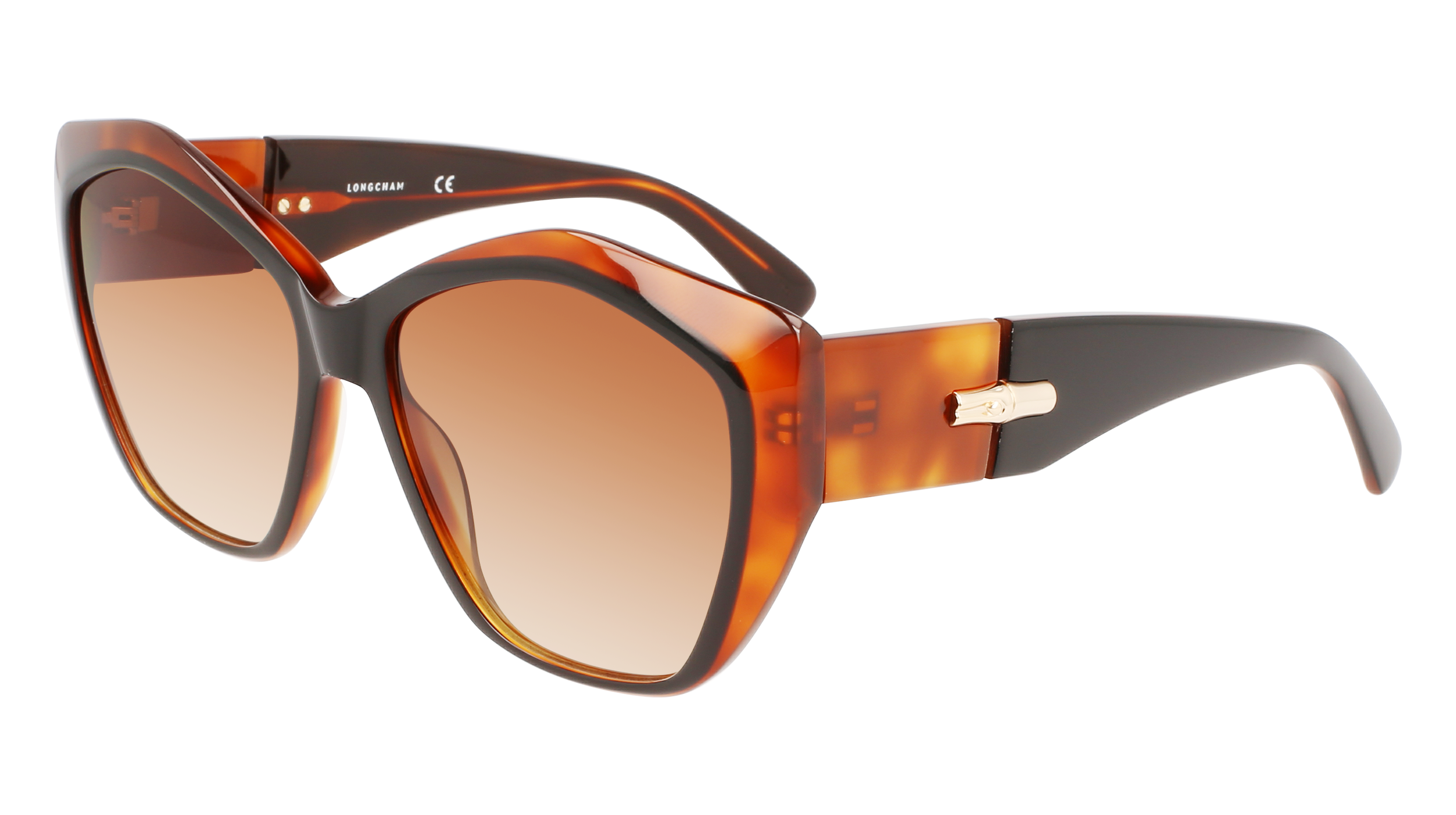 0886895542548 - LONGCHAMP Damen LO712S 011 Sonnenbrillen Acetat Havanna Braun Geometrisch Normal Photochromatisch