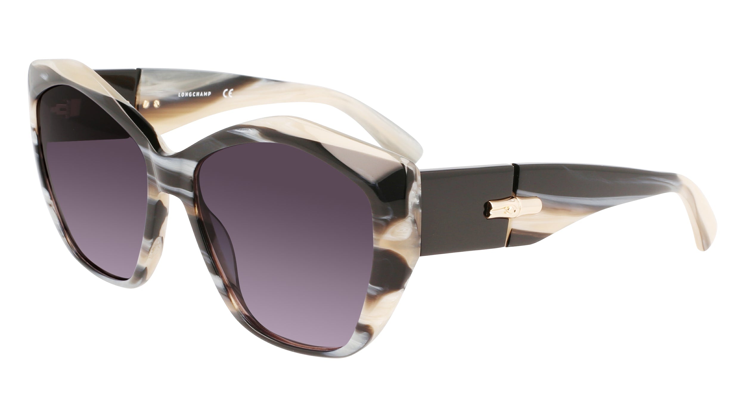 0886895542555 - LONGCHAMP Damen LO712S 013 Sonnenbrillen Acetat Schwarz Grau Geometrisch Normal Schattiert 0886895542555 - LONGCHAMP Damen LO712S 013 Sonnenbrillen Acetat Schwarz Grau Geometrisch Normal Schattiert