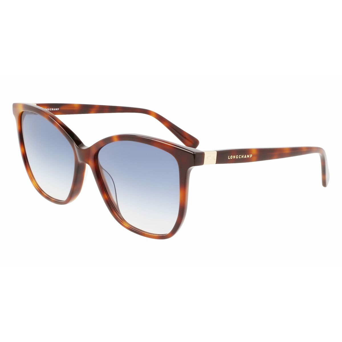 0886895544726 - LONGCHAMP Damen LO708S 230 Sonnenbrillen Acetat Havanna Blau Quadratisch Normal Photochromatisch