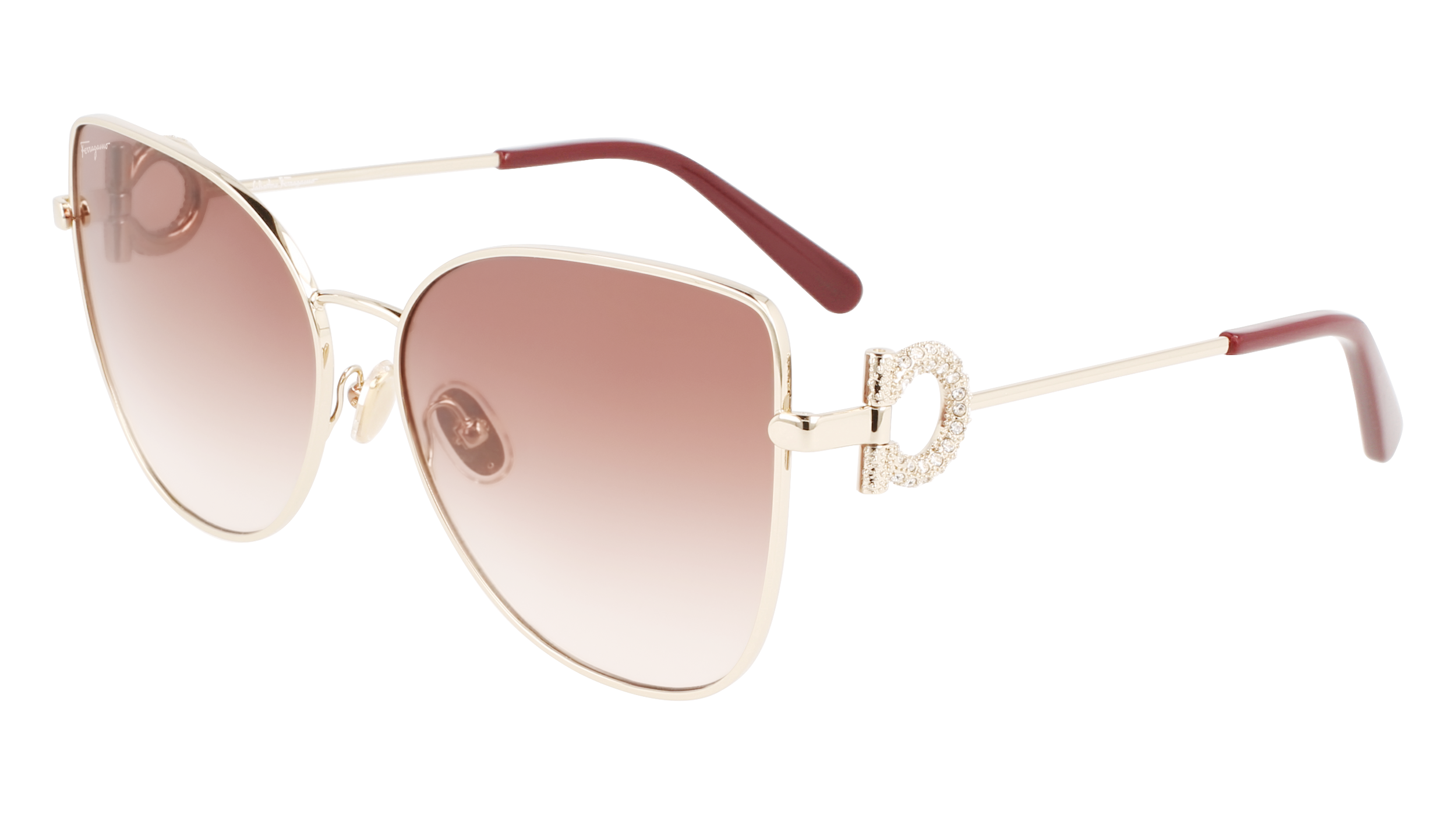 0886895553988 - Damen SF296SR 703 Sonnenbrillen Metall Gelb Braun Cat Eye Photochromatisch Schattiert