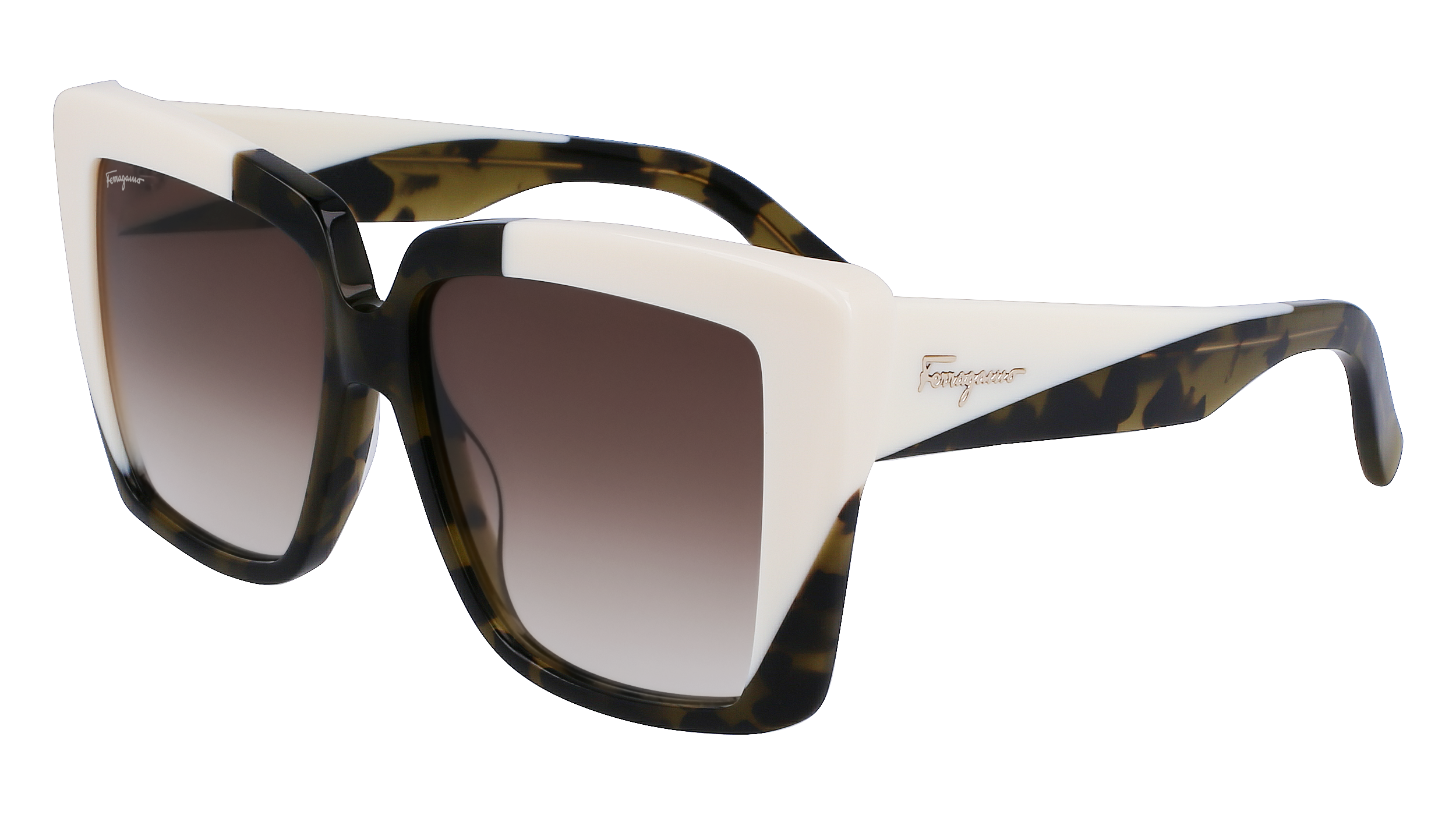 0886895554565 - Damen SF1060S 341 Sonnenbrillen Acetat Grün Braun Quadratisch Photochromatisch Schattiert