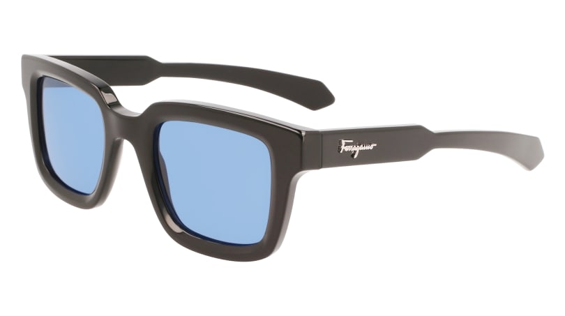 0886895554824 - Herren SF1064S 001 Sonnenbrillen Acetat Schwarz Blau Quadratisch Normal
