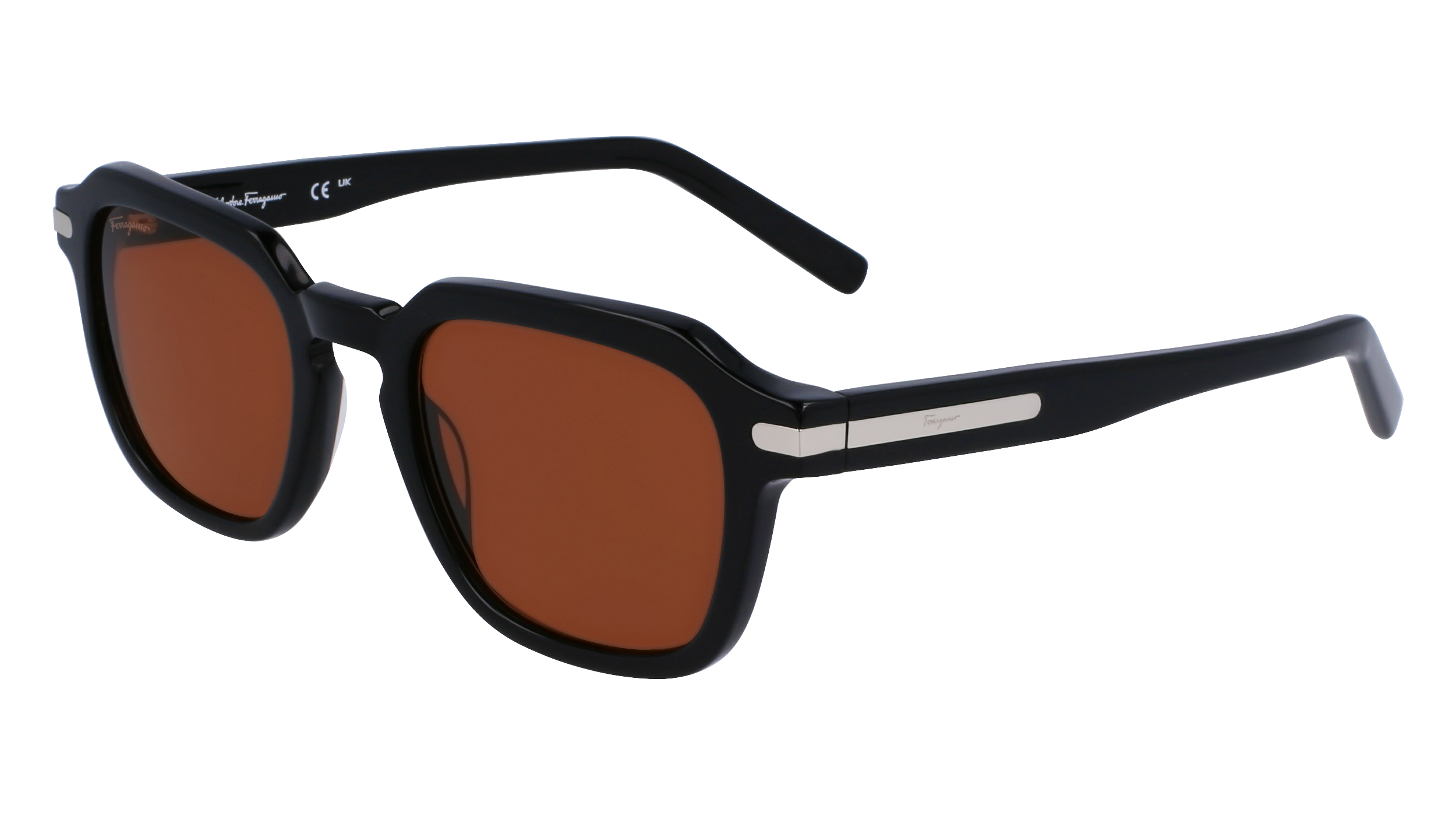 0886895582414 - Herren SF1089S 1 Sonnenbrillen Acetat Schwarz Braun Quadratisch Normal Normal