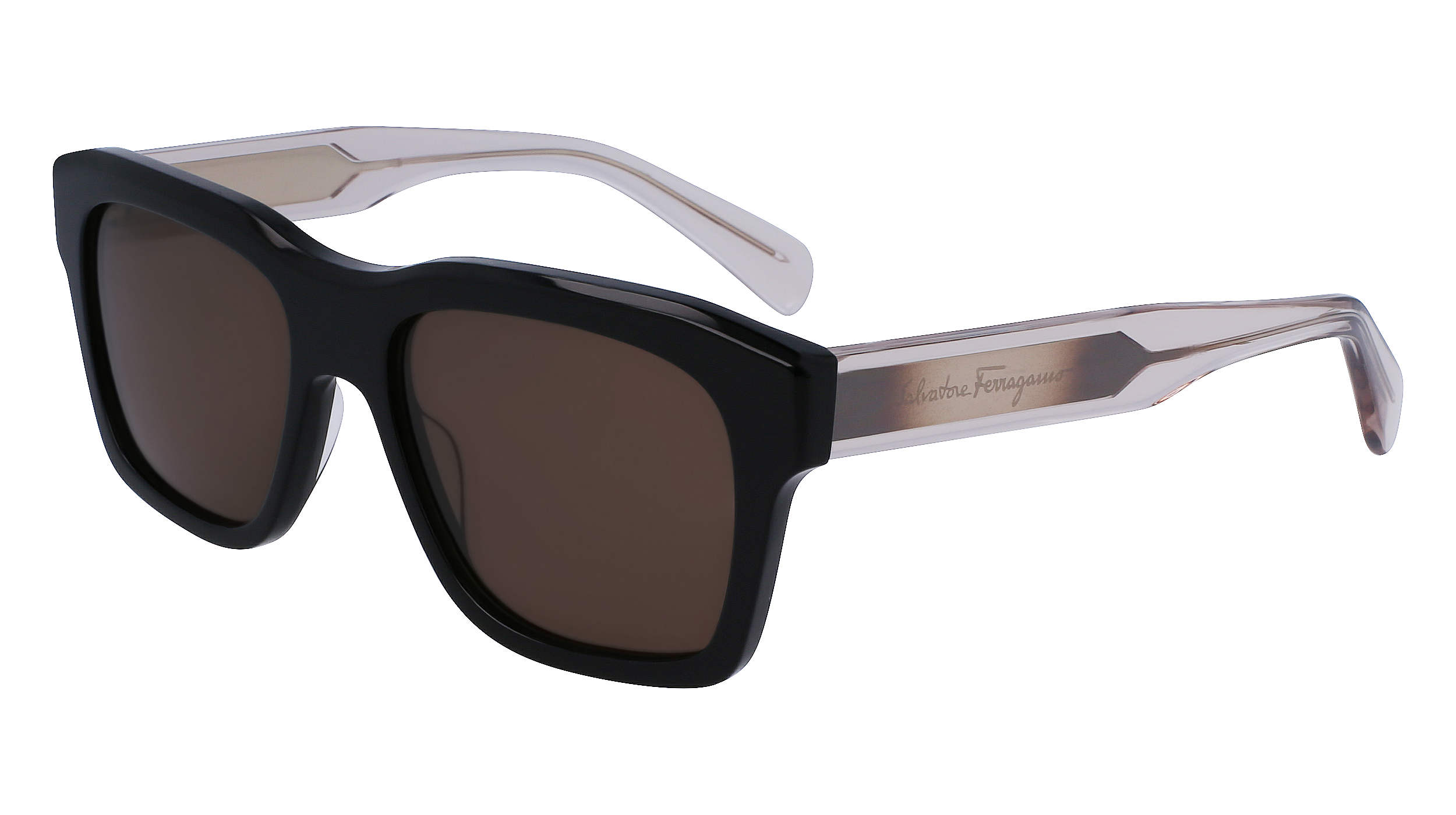 0886895583053 - Herren SF1087S 001 Gläser SONNENBRILLEN Acetat Schwarz Braun Quadratisch Normal Normal