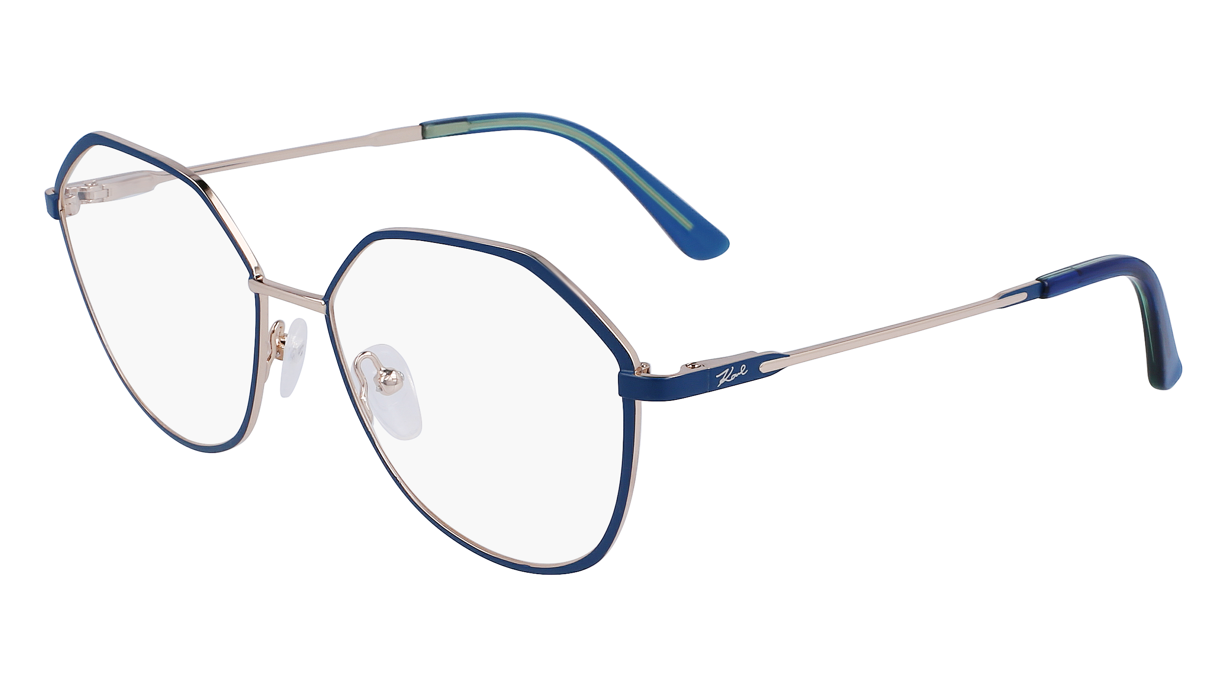 0886895588386 - Damen KL346 400 Optische Fassungen Metall Blau  Geometrisch Normal Normal