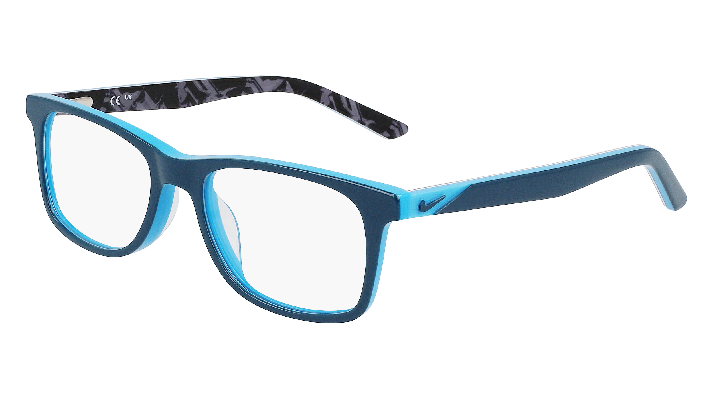 0886895593090 - Kind NIKE 5549 444 Rahmen von BRILLEN Acetat Blau  Quadratisch Normal Normal