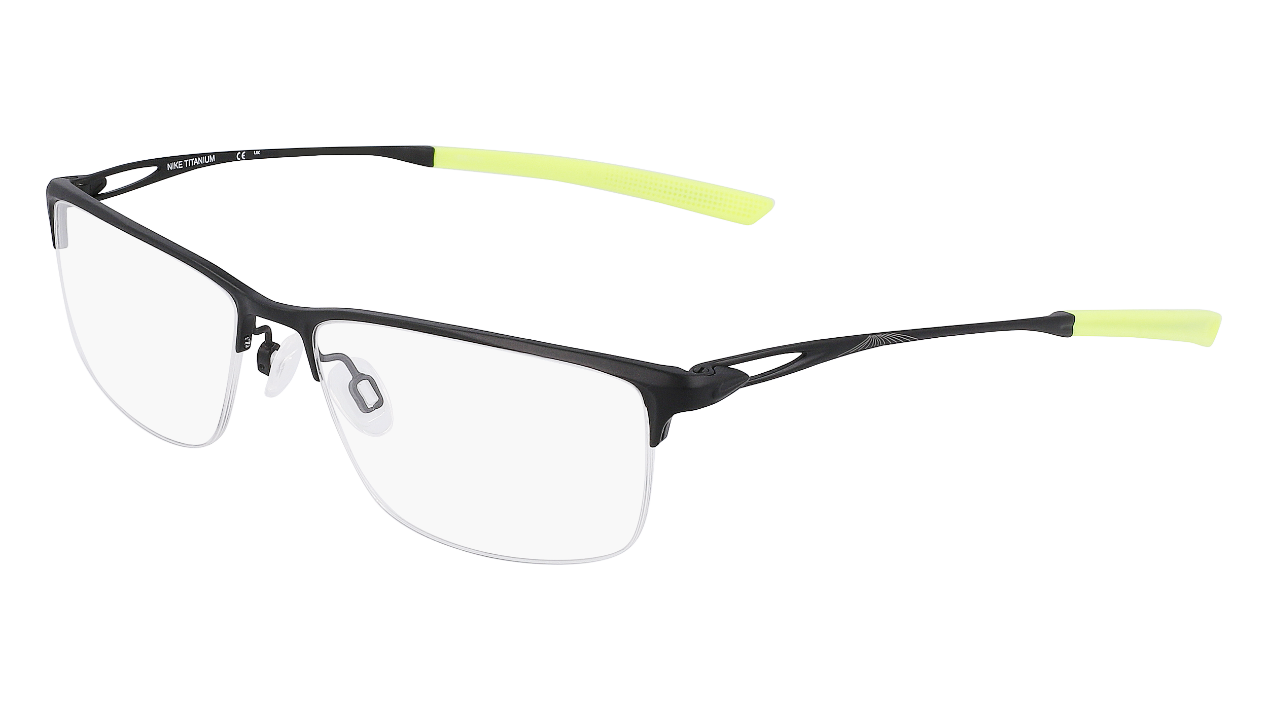 0886895593120 - Herren NIKE 6064 7 Optische Fassungen Titan Schwarzer Satin  Quadratisch  Normal