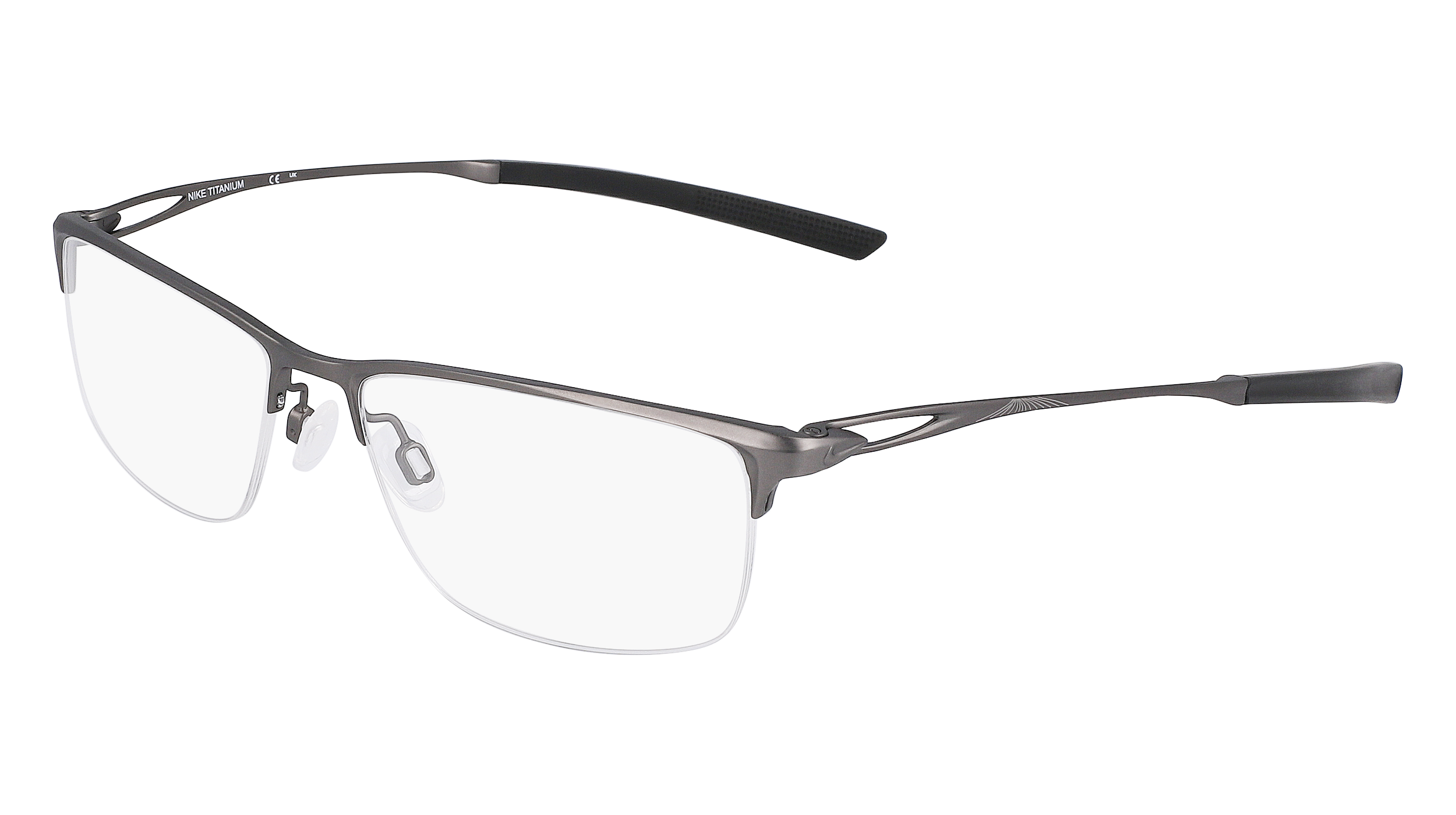 0886895593137 - Herren NIKE 6064 70 Optische Fassungen Titan Satin schwarz grau  Quadratisch  Normal