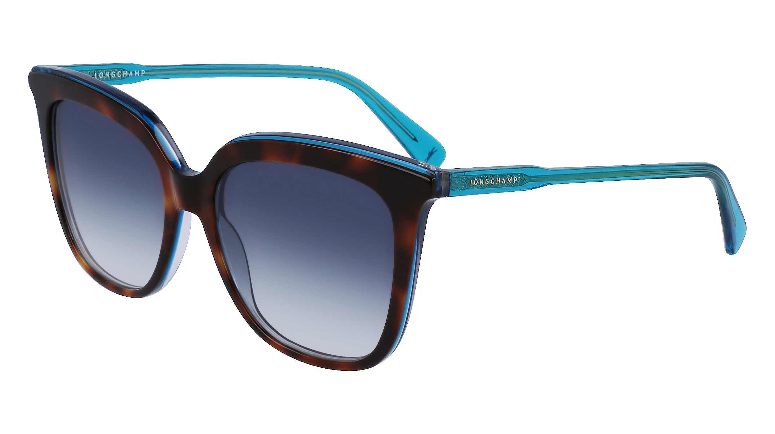 0886895593403 - LONGCHAMP Damen LO728S 220 Gläser SONNENBRILLEN Acetat Havanna Blau Quadratisch Normal Normal