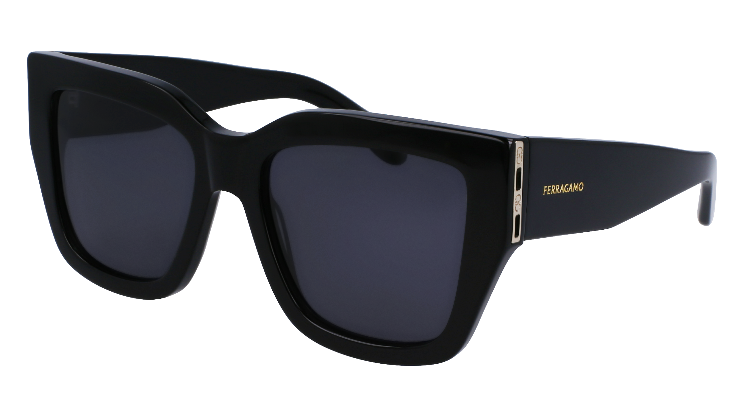 0886895609890 - Damen SF1104S 001 Gläser SONNENBRILLEN Acetat Schwarz Grau Quadratisch Normal Normal