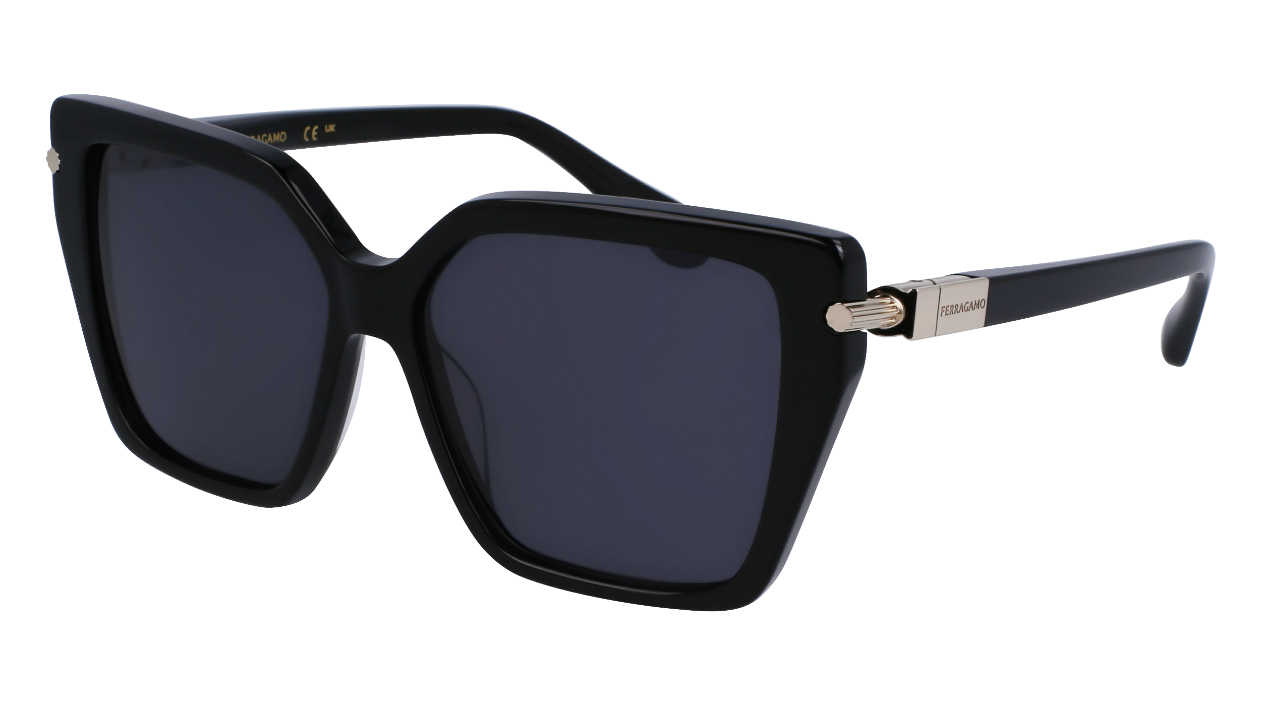 0886895610032 - Frau SF1106S 001 Gläser SONNENBRILLEN Acetat Schwarz Grau Schmetterling Normal Normal