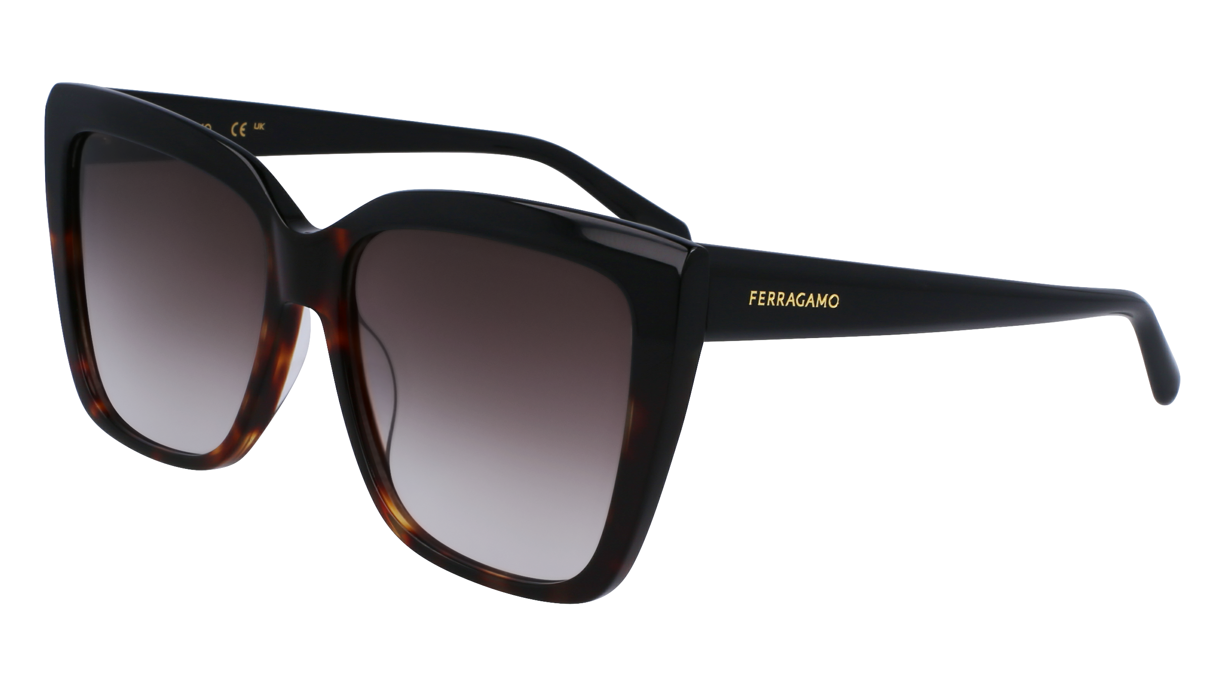 0886895610247 - Damen SF1102S 006 Gläser SONNENBRILLEN Acetat Schwarz Braun Quadratisch Normal Normal