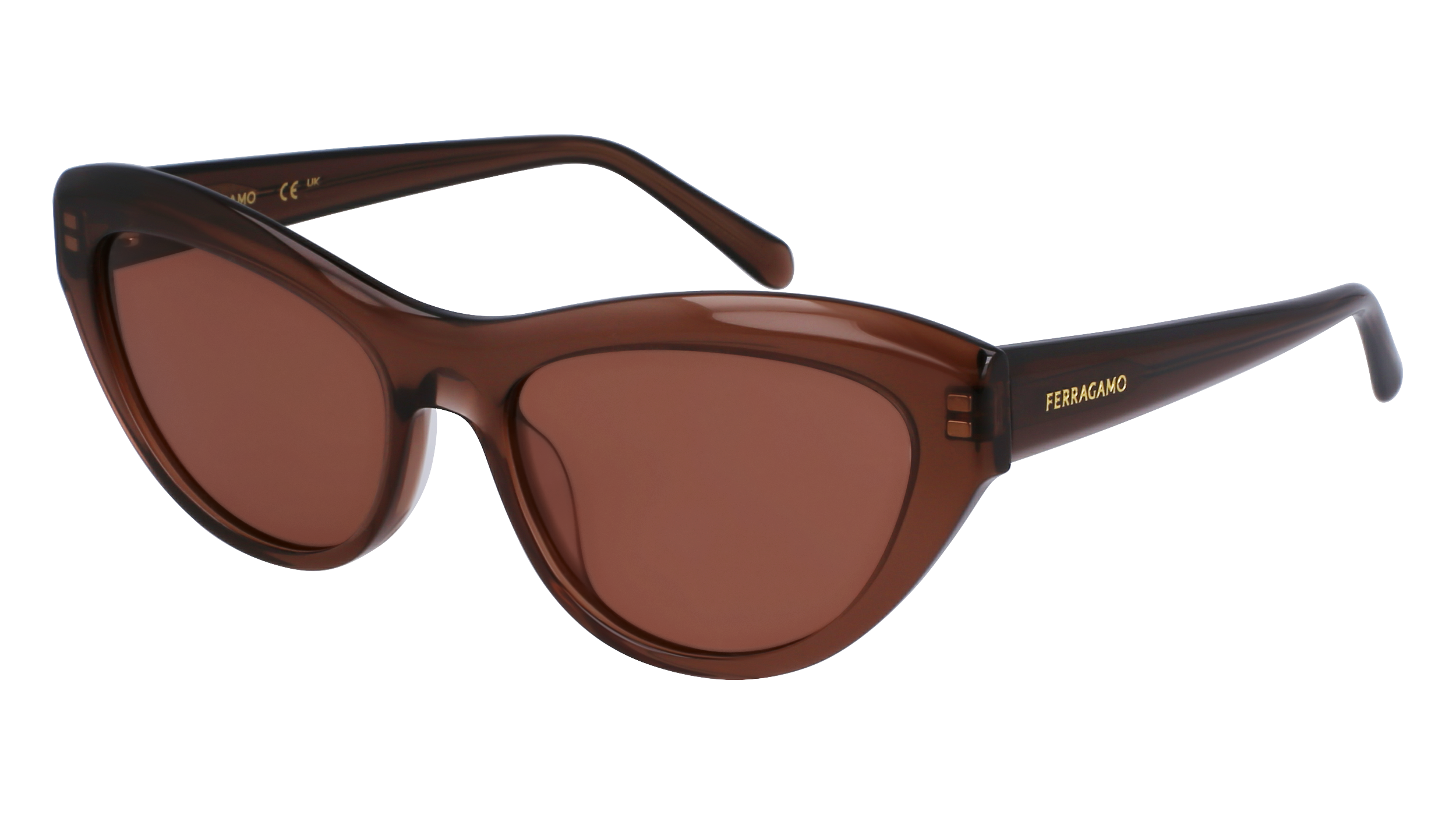 0886895610308 - Frau SF1103S 232 Gläser SONNENBRILLEN Acetat Braun Braun Katzenauge Normal Normal