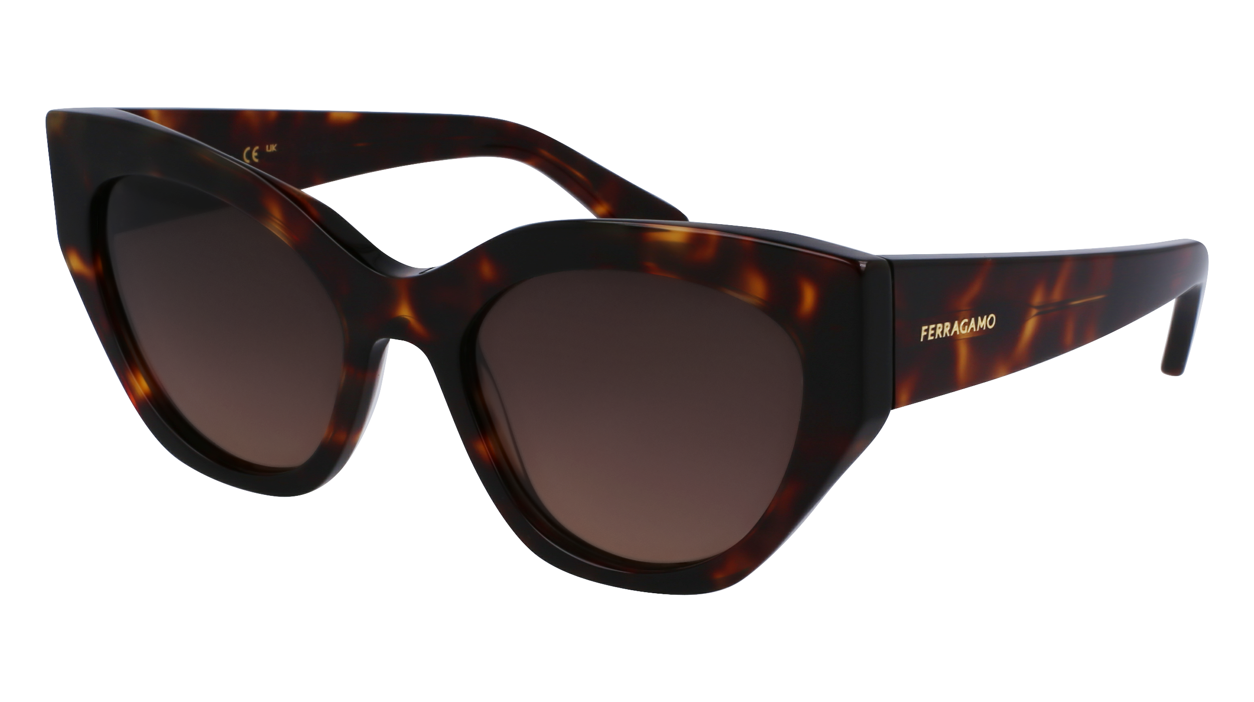 0886895611817 - Frau SF1107S 242 Gläser SONNENBRILLEN Acetat Havanna Braun Katzenauge Normal Normal