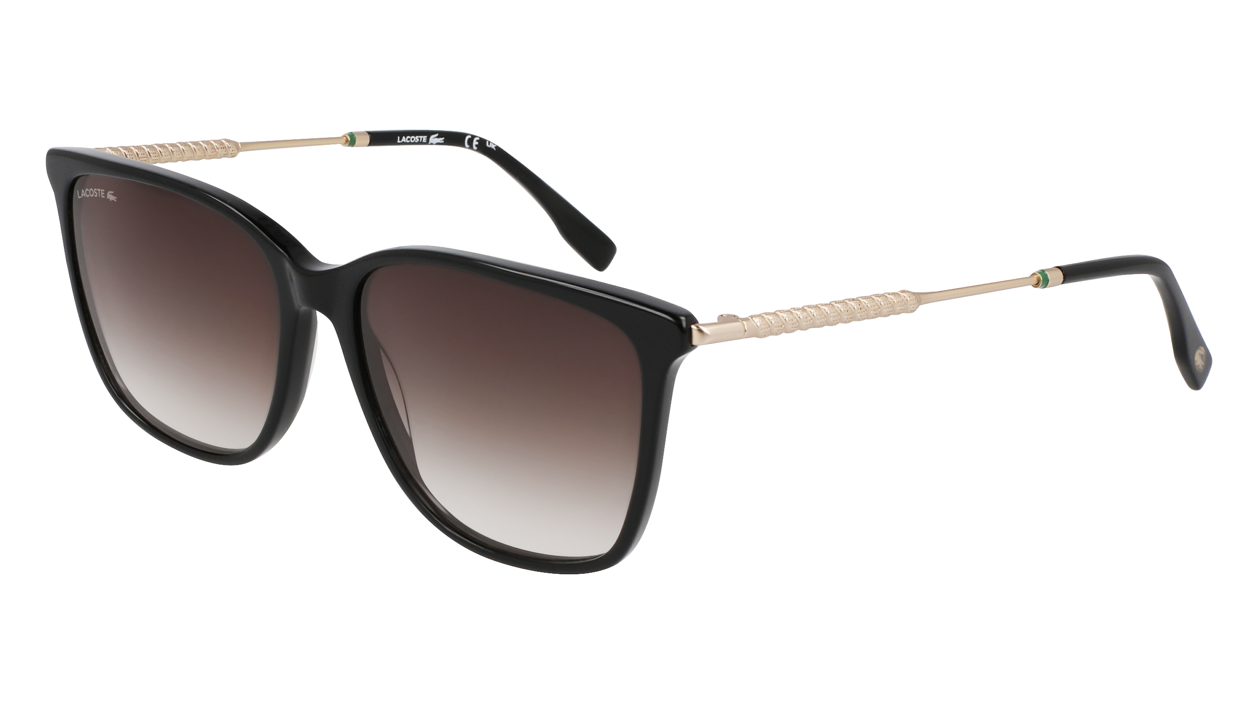 0886895615747 - Damen L6016S 001 Gläser SONNENBRILLEN Acetat Schwarz Braun Quadratisch Normal Normal