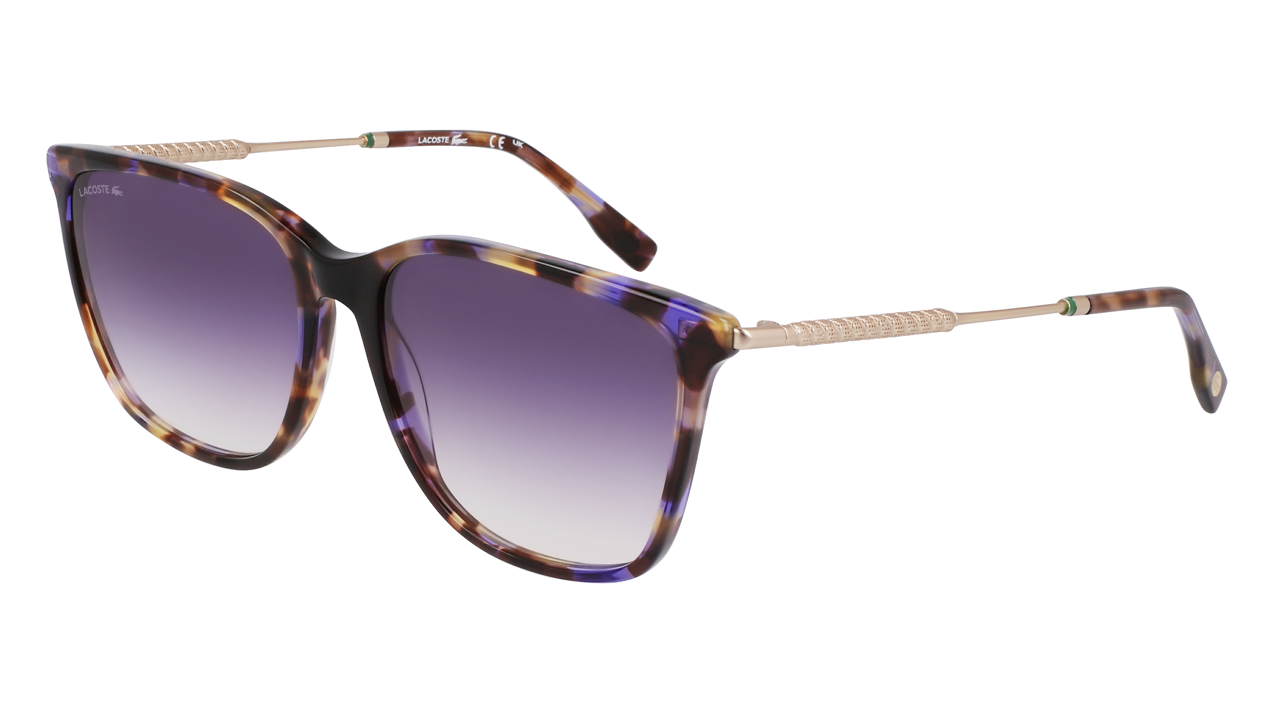 0886895615754 - Damen L6016S 219 Gläser SONNENBRILLEN Acetat Braun Violett Quadratisch Normal Normal