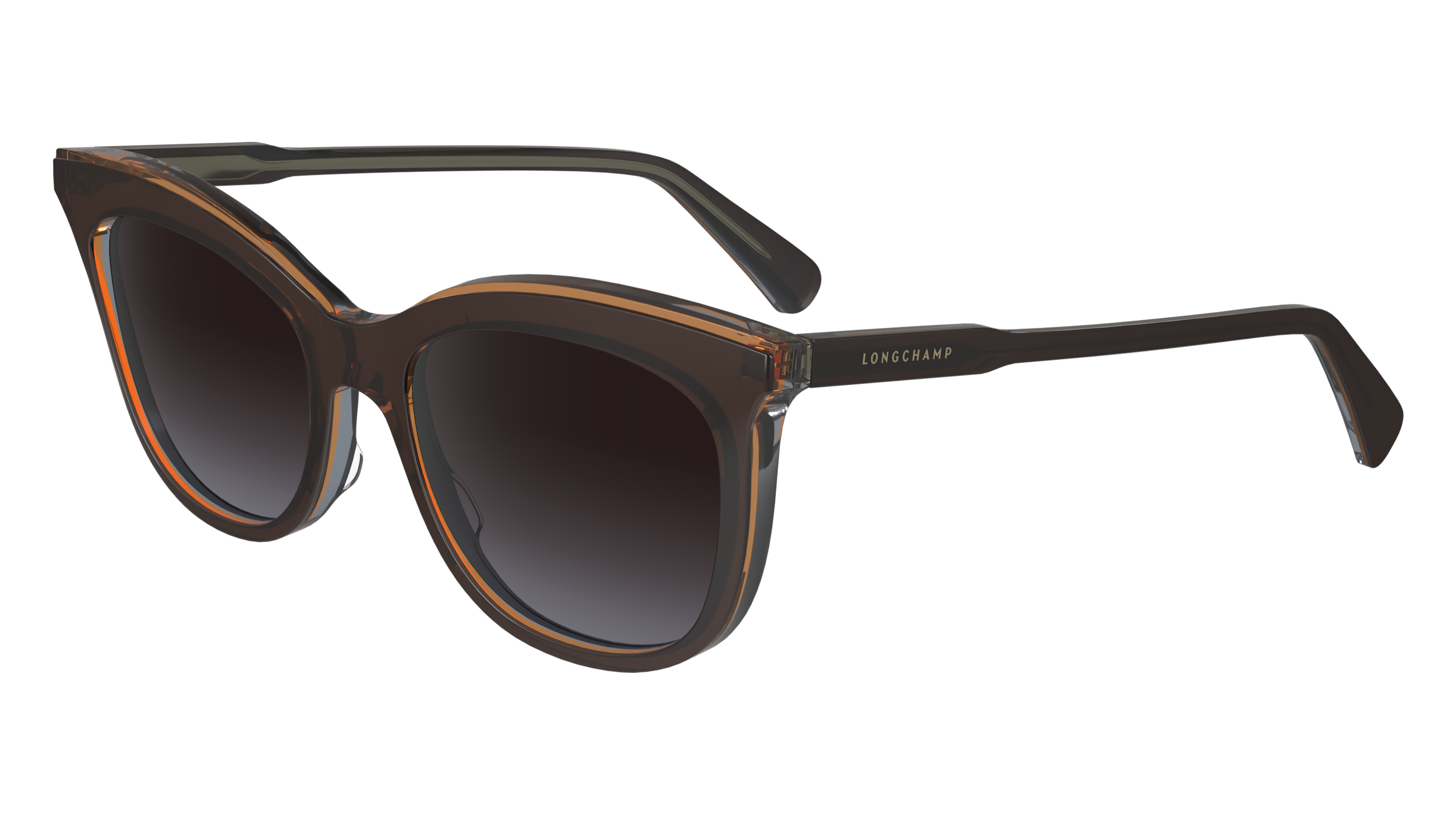 0886895622370 - LONGCHAMP Frau LO738S 210 Gläser SONNENBRILLEN Acetat Braun Grau Schmetterling Normal Normal