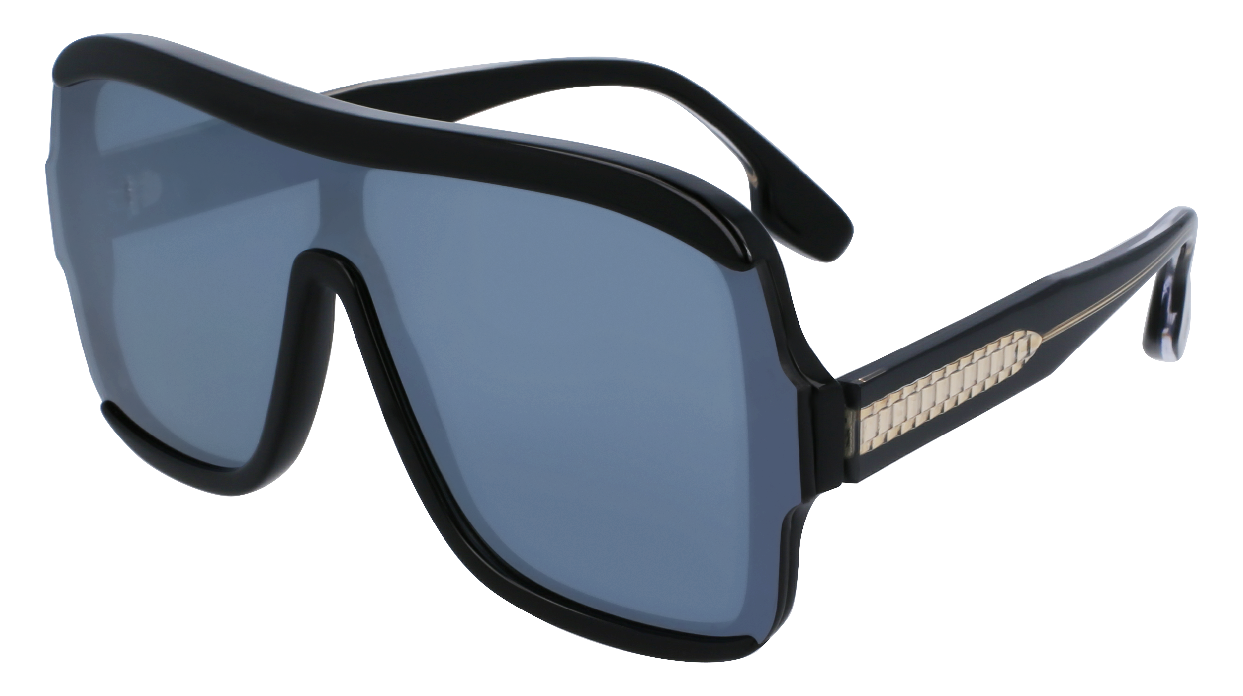 0886895628280 - Damen VB673S 003 Gläser SONNENBRILLEN Acetat Schwarz Silber Maske Normal Normal