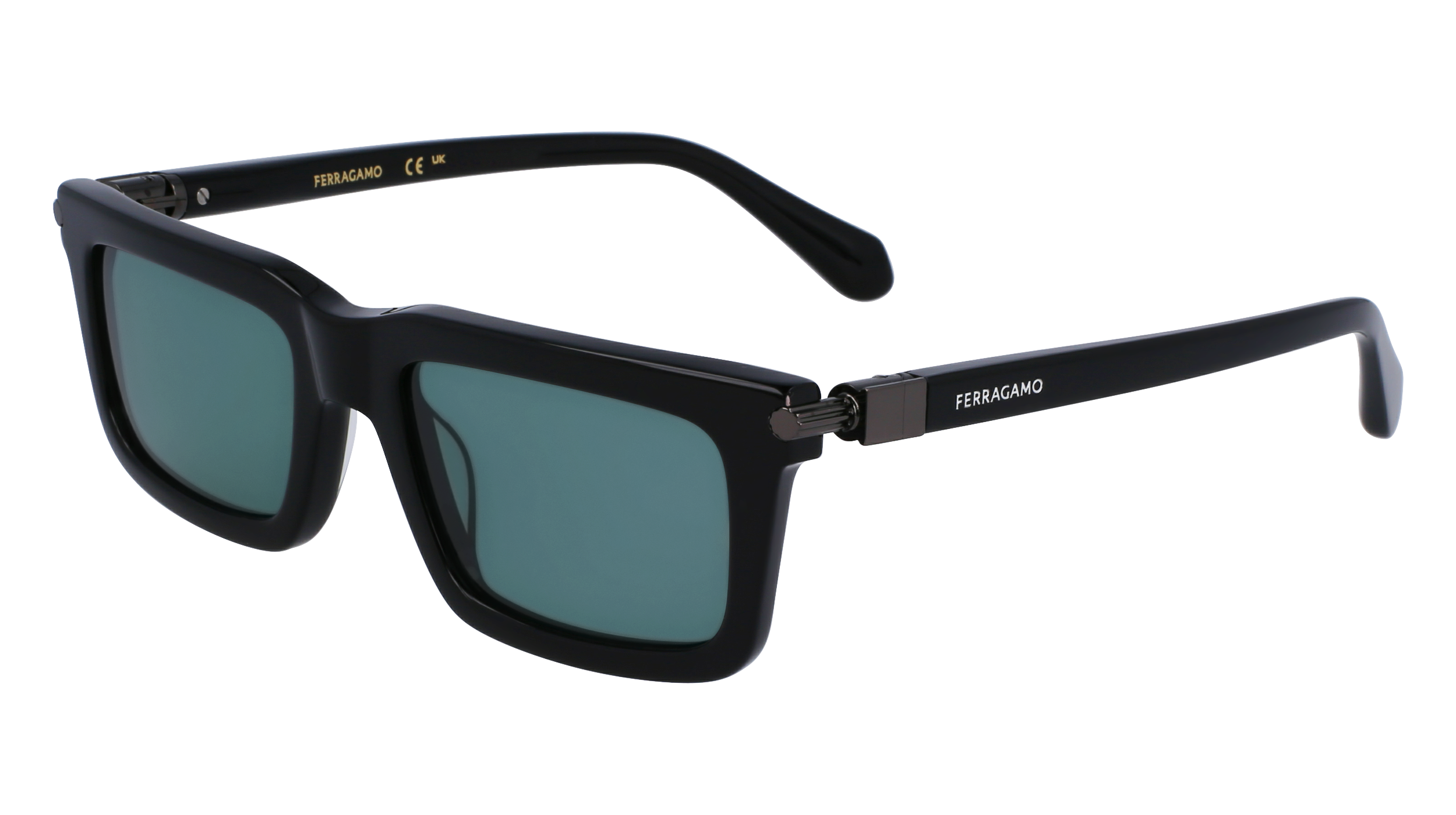 0886895628785 - Herren SF2015S 001 Gläser SONNENBRILLEN Acetat Schwarz  Quadratisch Normal Normal