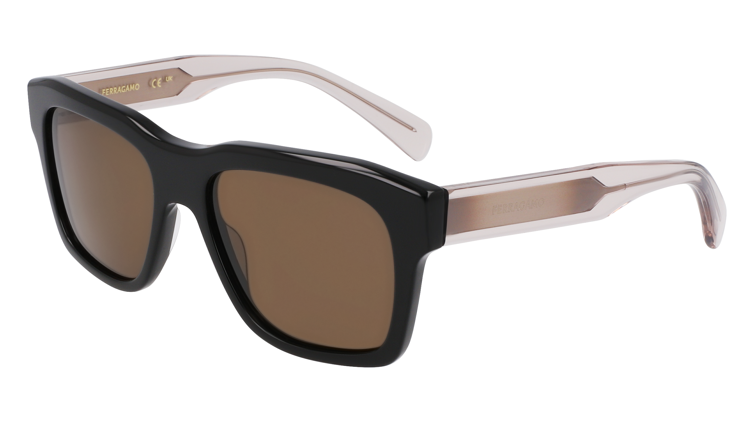 0886895638890 - Herren SF1087SN 001 Gläser SONNENBRILLEN Acetat Schwarz  Quadratisch Normal Normal